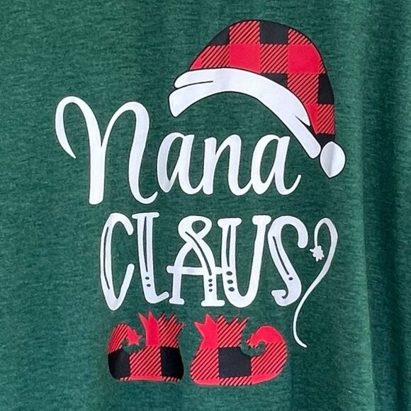 Christmas Nana Claus Long Sleeve TShirt Tee - Picture 1 of 5